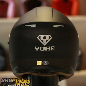 Mũ bảo hiểm Fullface YOHE 965 2 kính (đen nhám) (Size: S/M/L/XL)