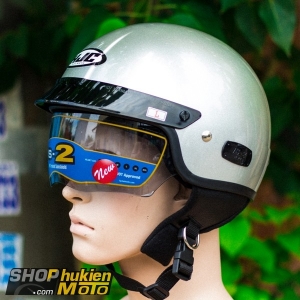 Mũ bảo hiểm 1/2 HJC IS-2 (Bạc bóng) (size M/ L/XL)